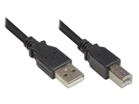 Alcasa 2510-05OFS USB cable USB 2.0 0.5 m USB A USB B 0.48 Gbit/s Black