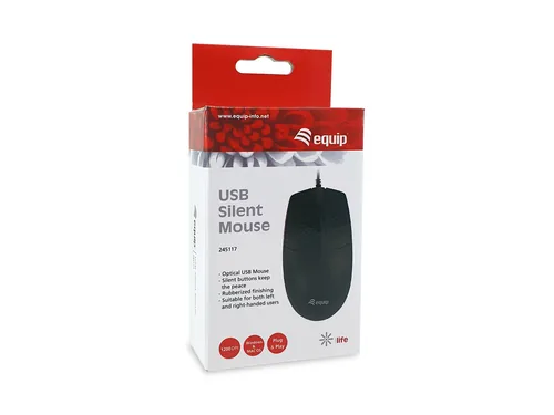 Equip Silent-Maus USB-A Stecker LR 1.50m schwarz