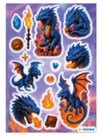 Herma Stickers Motivsticker Dragon 1 Blatt / 14 Sticker - Motiv: Drachen
