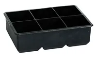 relaxdays Eiswürfelform 6 Stück, Schwarz - Produkttyp: Eiswürfelform - Eiswürfelform: Eckig - Materialtyp: Kunststoff - Material: Silikon - Detailfarbe: Schwarz - Anzahl Eiswürfel: 6