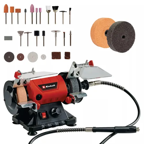 Einhell Doppelschleifer TC-XG 75 Kit - Ausstattung: Ohne Zubehör - Set: Nein - Produktkategorie: Doppelschleifer - Werkzeugaufnahme: Fix - Akkusystem: Netzbetrieb (kein Akku) - Spannung: 230 V