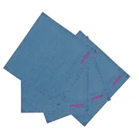 pad Stoffserviette Denim Glücklich 45 cm x 45 cm, 2 Stück - Material: Baumwolle (CO) - Grösse: 45 cm x 45 cm - Produkttyp: Stoffserviette - Motiv: Kein - Detailfarbe: Blau - Pink - Anzahl Lagen: 1