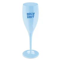 Koziol Sektglas Holy Shit 100 ml, 1 Stück, Blau - Material: Kunststoff - Glas Typ: Sektglas - Detailfarbe: Blau - Höhe: 19.1 cm - Volumen: 100 ml