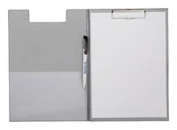 Maul Dokumentenhalter mit Folienüberzug und Deckel Silber - Typ: Schreibplatte - Medienformat: A4 - Detailfarbe: Silber