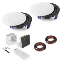 Power Dynamics Deckenlautsprecher Powerline A50B 2er-Set - Lautsprecher Kategorie: Passiv - Gehäusematerial: Kunststoff - Bauweise: Einbaulautsprecher - Eigenschaften: Integrierter MP3 Player - Fernbedienbar - Topteil / Fullrangebox - Bluetooth Audio Stre