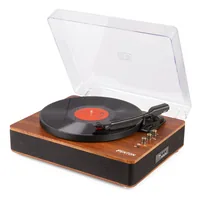 Fenton Plattenspieler mit Bluetooth RP162 Dunkelbraun - Detailfarbe: Dunkelbraun - Plattenspieler Antriebsart: Riemenantrieb - Platte Geschwindigkeit: 45 U/min - 33? U/min - 78 U/min - Tonabnehmer: Dabei - Tonarm: Gerade - Anwender: HiFi
