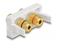 DeLOCK Easy 45 Module 2 x binding post, red / black ring 22.5 x 45 mm