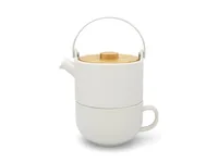 Bredemeijer Tea-for-one Umea weiß mit Bambusdeckel     142007