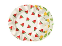 Partydeco Einwegteller Früchte 6 Stück - Produkttyp: Einwegteller - Materialtyp: Papier - Material: Papier - Pappe - Detailfarbe: Mehrfarbig