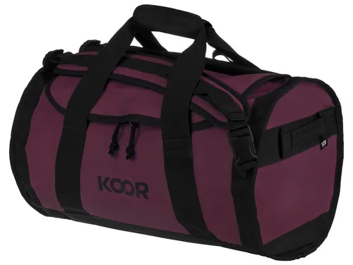 KOOR Duffle Bag Sooma 30 l, Maroon - Breite: 30.5 cm - Höhe: 40 cm - Tiefe: 50 cm - Volumen: 30 l - Farbe: Dunkelrot - Material: Recycled PET