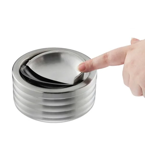 Relaxdays 10025043 ashtray Oval Stainless steel
