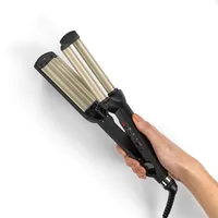 Babyliss Welleneisen Easy Waves C260E Titan-Keramik Schwarz - Lockenstyler-Typ: Lockenstab - Ionentechnologie: Keine Angaben - Anwender: Damen