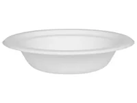 FURBER Einweg-Schale Ø 18 cm, 50 Stück, Weiss - Produkttyp: Einweg-Schale - Materialtyp: Pflanzliche Faser - Material: Zuckerrohrpulpe (Bagasse) - Detailfarbe: Weiss - Verpackungseinheit: 50 Stück