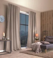 Stotz Decor AG Nachtvorhang mit Faltenband Samedan 135 cm x 145 cm, Natur - Breite: 135 cm - Höhe: 145 cm - Nachhaltigkeit: Nicht angegeben - Aufhängung: Clic Gleiter - Vorhangtyp: Vorhang mit Faltenband - Motiv: Ohne Motiv