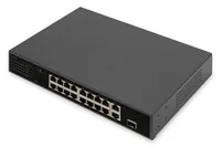 DIGITUS Switch 16-Port 10100 32W PoE schwarz