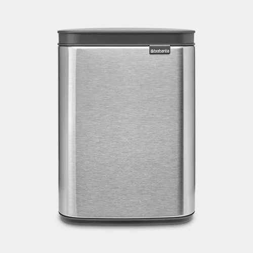 Brabantia Kosmetikeimer Bo Waste Bin 4 l, Silber matt - Fassungsvermögen: 4 l - Höhe: 27.2 cm - Anzahl Behälter: 1 - Detailfarbe: Silber matt - Form: Eckig - Material: Stahl