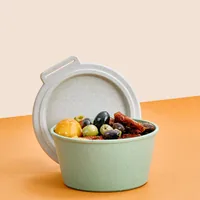 Koziol Schale Move Box mit Deckel 700 ml, Grün - Unterteilungsmöglichkeit: Nein - Material: Biozirkulärer Kunststoff - Detailfarbe: Grün - Set: Nein - Form: Rund