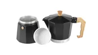 Outwell Espressokanne Brew L Schwarz - Material: Aluminium - Silikon - Kompatible Kochfelder: Gas - Detailfarbe: Schwarz - Betriebsart: Gasbrenner - Anzahl Tassen: 6 ×