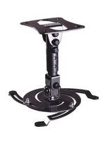 Edbak Deckenhalterung PM3 Schwarz - Beameraufnahme: 200 bis 420 mm - Eigenschaften: Deckenmontage - Neigbar horizontal - Neigbar vertikal - Detailfarbe: Schwarz - Maximale Tragkraft: 15 kg - Minimaler Deckenabstand: 250 mm - Maximaler Deckenabstand: 300 m