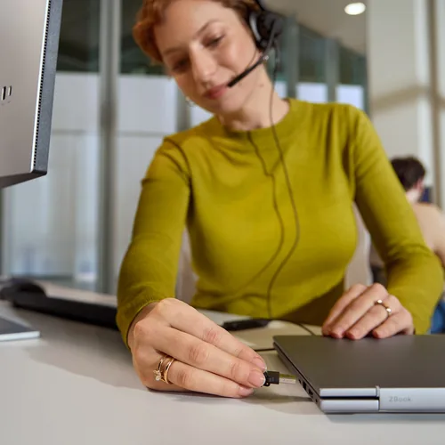 HP Poly POLY MISSION 415 USB HS CL WW Kopfhörer Kopfband Büro/Callcenter Schwarz