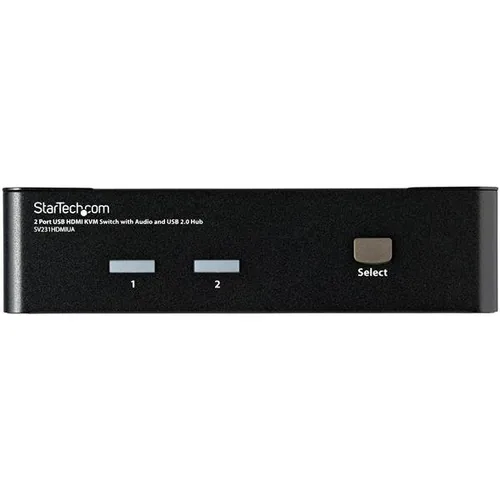 StarTech.com 2 Port USB HDMI KVM Switch with Audio and USB 2.0 Hub - TAA