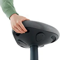Leitz Ergo Active Stehhocker Dunkelgrau - Material: Schaumstoff - Belastbarkeit: 110 kg - Sitzhöhe: 57 cm