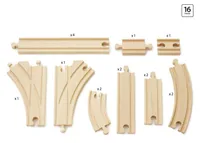 BRIO Eisenbahn Mittleres Schienensortiment - Kategorie: Schienen & Weichen - Altersempfehlung ab: 3 Jahren - Material: Holz - Nachhaltigkeit: FSC®
