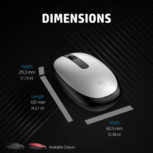 HP 240 Pike Silver Bluetooth Mouse souris Bureau Ambidextre Optique 1600 DPI