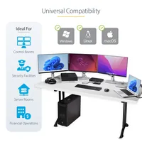 STARTECH.COM 4-Port KM Switch mit Maus-Roaming USB 3.0 Umschalter Tastatur und Maus Switch 3,5mm/USB Audio TAA Konform