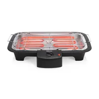 Tristar Tischgrill BQ-2813 Schwarz - Eingangsspannung: 220-240 V - Ausstattung: Anti-Rutsch-Füsse - Fettauffangschale - Funktionskontrollleuchte - Sicherheitsschalter - Thermostat - Leistung: 2000 W
