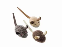Nobby Katzen-Spielzeug Plüschmaus mit Lederschwanz, 3 Stück - Produkttyp: Spielzeug - Plüsch-/Stofftier - Eigenschaften: Keine spezielle Eigenschaft - Tierart: Katze