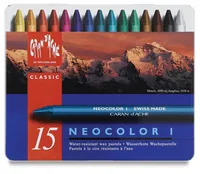 CARAN D'ACHE Wachsmalkreide Neocolor 1 7000.315 15 Farben Metallbox