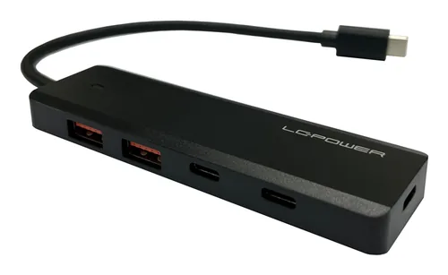 LC-Power LC-HUB-U3-4-C interface hub USB 3.2 Gen 2 (3.1 Gen 2) Type-A 10000 Mbit/s Black