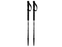 KOOR Wanderstock Aluminium Rivoola Schwarz/Silber - Höhenverstellbar: Ja - Länge: 140 cm - Gewicht: 513 g - Ausziehbar: Ja - Paarweise: Ja - Farbe: Schwarz - Silber