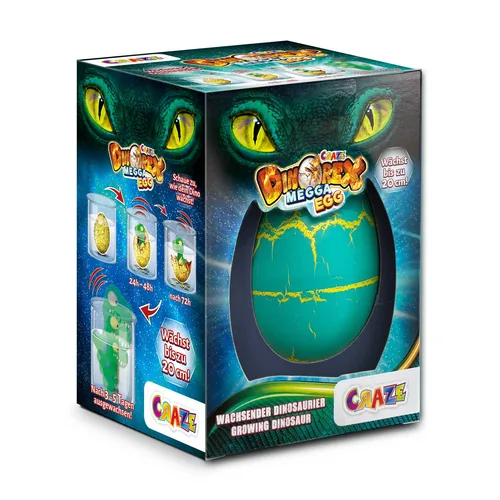 Craze Figur Megga Egg Dinorex - Altersempfehlung ab: 3 Jahren - Höhe: 20 cm - Themenwelt: Dinosaurier