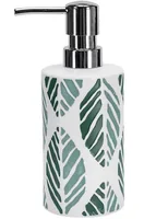 Kleine Wolke Seifenspender Leaf 300 ml, Grün/Weiss - Fassungsvermögen: 300 ml - USB-Schnittstelle: Nein - Detailfarbe: Grün - Weiss - Wandmontage: Nein - Sensor-Technik: Nein