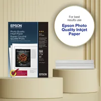 Epson Fotopapier A4 102 g/m² 100 Stück - Drucker Kompatibilität: Inkjet - Detailfarbe: Weiss - Medienformat: 21 x 29.7 cm - Mediengewicht: 102 g/m² - Nachhaltigkeit: Nicht angegeben - Papiertyp: Spezialpapier