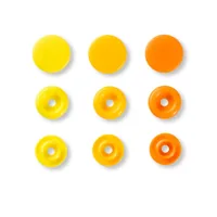 Prym Druckknöpfe Color Snaps Love Gelb, Ø 12,4 mm, 30 Stück - Detailfarbe: Gelb