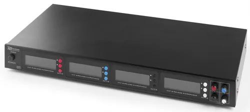 Power Dynamics Funksystem PD504H - Anschlüsse: 6.3 mm Klinke - XLR - Betriebsart: Netzbetrieb - Frequenzbereich: Siehe Handbuch - Signalverarbeitung: Digital - Wandlerprinzip: Dynamisch - Richtcharakteristik: Niere