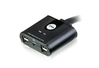 Aten USB-Switch US424 - Anzahl Eingänge: 4 × - Steckertyp Seite A: USB-A Buchse - Anzahl Ausgänge: 4 × - Steckertyp Seite B: USB-B Buchse - Material: Kunststoff - Bedienungsart: Tasten