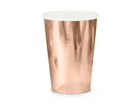 Partydeco Einwegbecher Uni 220 ml, 6 Stück, Rosegold - Produkttyp: Einwegbecher - Materialtyp: Papier - Material: Pappe - Detailfarbe: Rosegold - Verpackungseinheit: 6 Stück