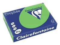 Clairefontaine Kopierpapier Trophée A4, 80 g/m², Limonengrün, 500 Blatt - Geeignet für Drucker: Universal - Grammatur: 80 g/m² - Papiertyp: Kopierpapier - Materialeigenschaften: Holzfrei - Verpackungseinheit: 500 Stück - Papierformat: A4