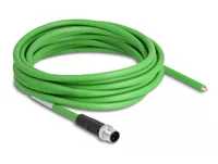 DELOCK NWk M12 4 Pin D-kodiert zu offenen Kabelenden TPU 5 m