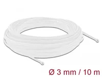 Delock Kabelschlauch dehnbar, 10m x 3 mm Weiss - Detailfarbe: Weiss - Breite: 3 mm - Länge: 10 m - Produkttyp: Kabelschlauch - Ausstattung Kabelmanagement: Zuschneidbar - Wiederverwendbar - Elastisch - Verpackungseinheit: 1 Stück