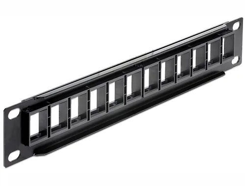 Delock Patchpanel Keystone 12-Port 10 Rack - Montage: 10 Rack - Anzahl Ports: 12 - Patchpaneltyp: Keystone - Patchpanel Cat: Leerpanel