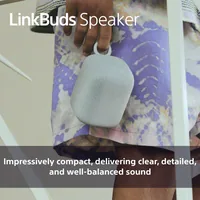 Sony Bluetooth Speaker LinkBuds Weiss - Verbindungsmöglichkeiten: Bluetooth - Widerstandsfähigkeit: Keine Angabe - Stromversorgung: Akkubetrieb - Detailfarbe: Weiss - Gewicht: 520 g - System-Kompatibilität: Keine