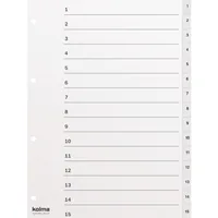 KOLMA Register KolmaFlex A4 18.115.16 weiss 1-15