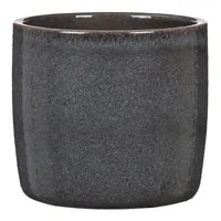 scheurich Blumentopf Solido 12.8 cm, Dunkelgrau - Detailfarbe: Dunkelgrau - Aufhängevorrichtung: Nein - Detailmaterial: Keramik - Grundmaterial: Keramik