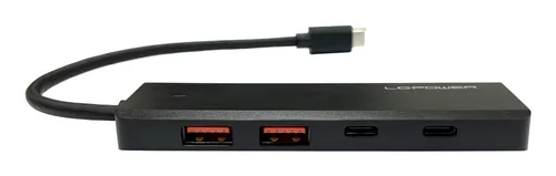 LC-Power LC-HUB-U3-4-C interface hub USB 3.2 Gen 2 (3.1 Gen 2) Type-A 10000 Mbit/s Black