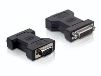 Delock Adapter m-f VGA - DVI-I - Kabeltyp: Adapter - Videoanschluss Seite A: VGA - Videoanschluss Seite B: DVI-I